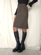 Geruite wollen vintage rok | L (kopie)