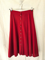 Rode doorknoop vintage rok | M