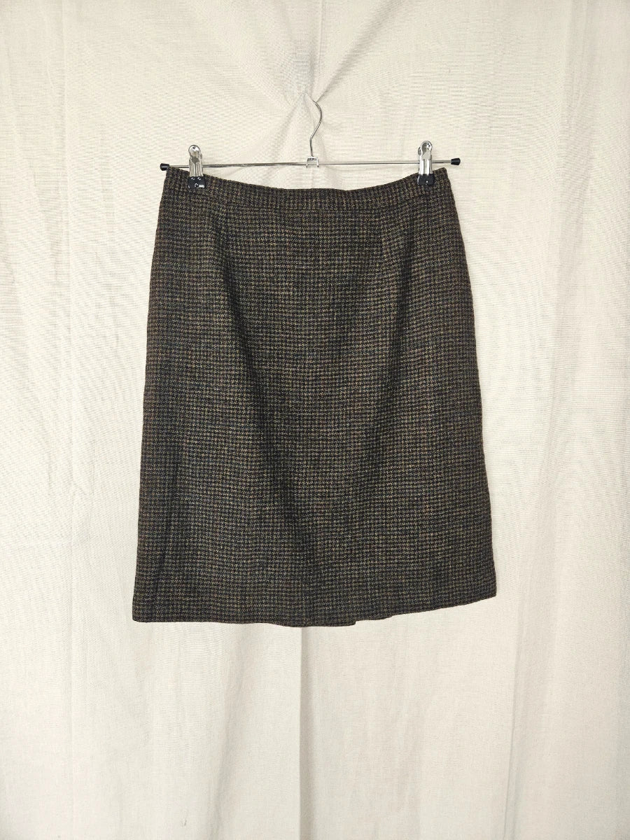 Geruite wollen vintage rok | L (kopie)