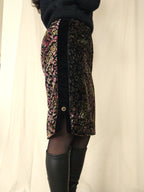 Fluwelen vintage rok herfstpatroon | S