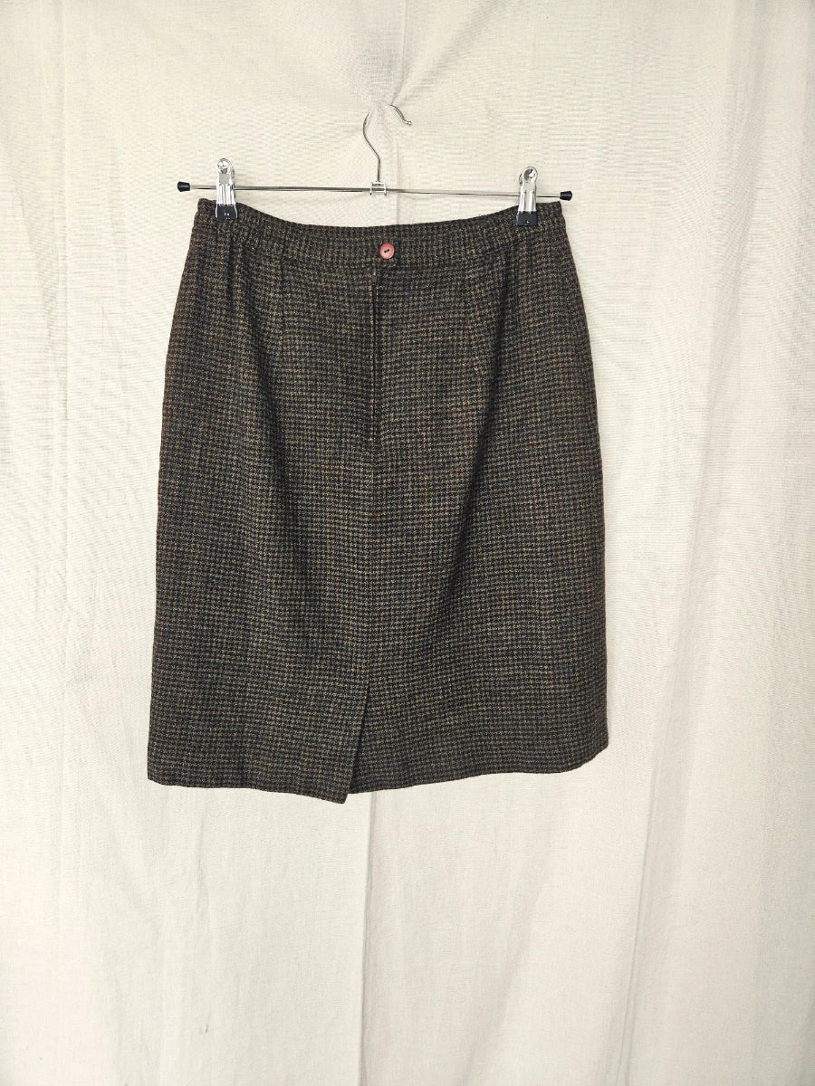 Geruite wollen vintage rok | L (kopie)