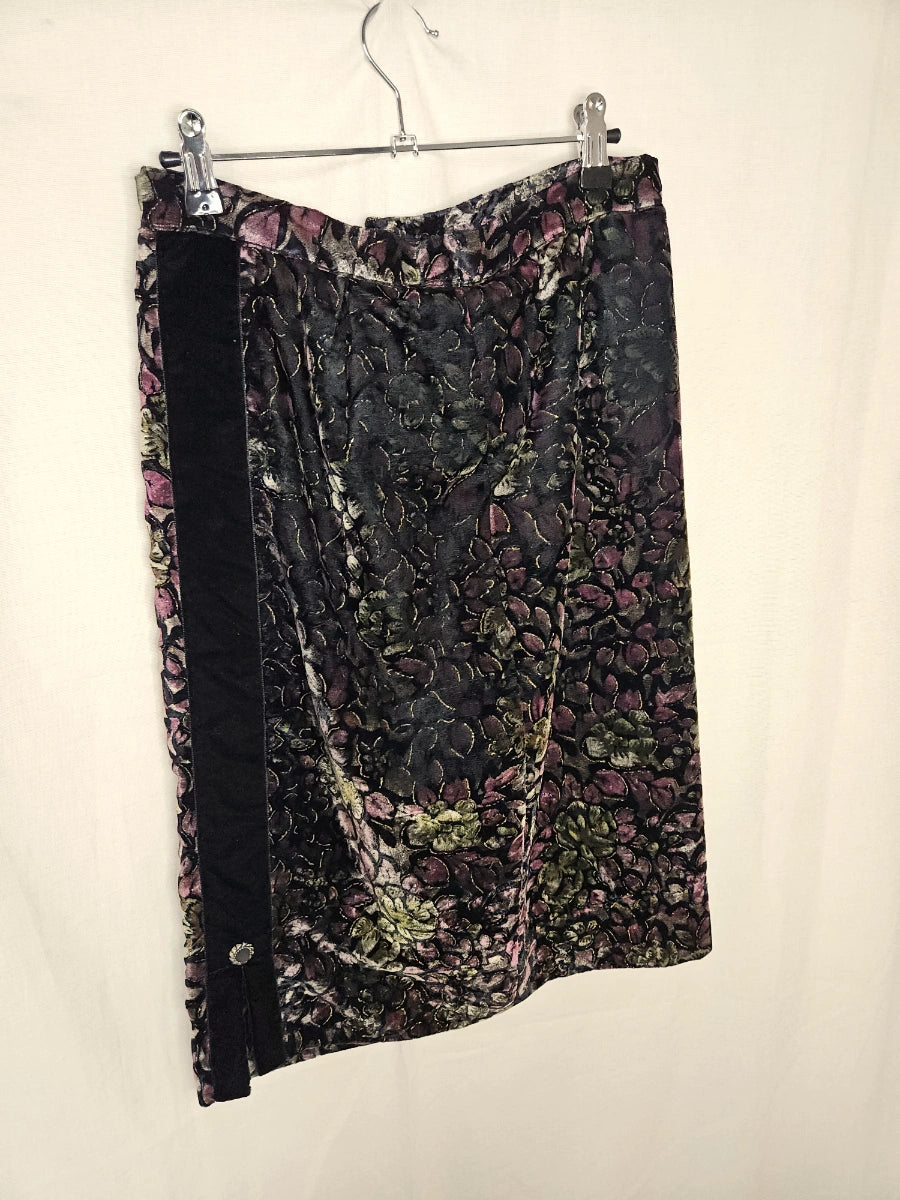 Fluwelen vintage rok herfstpatroon | S