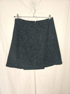 Donkergroene wollen vintage rok | XL