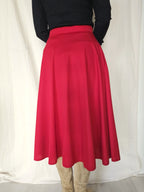 Rode doorknoop vintage rok | M