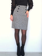 Gebreide aansluitende vintage rok | XS/S