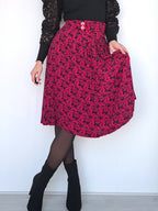 Donkerroze jaren 80 vintage rok | S
