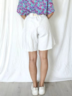 Witte linnen vintage shorts | L