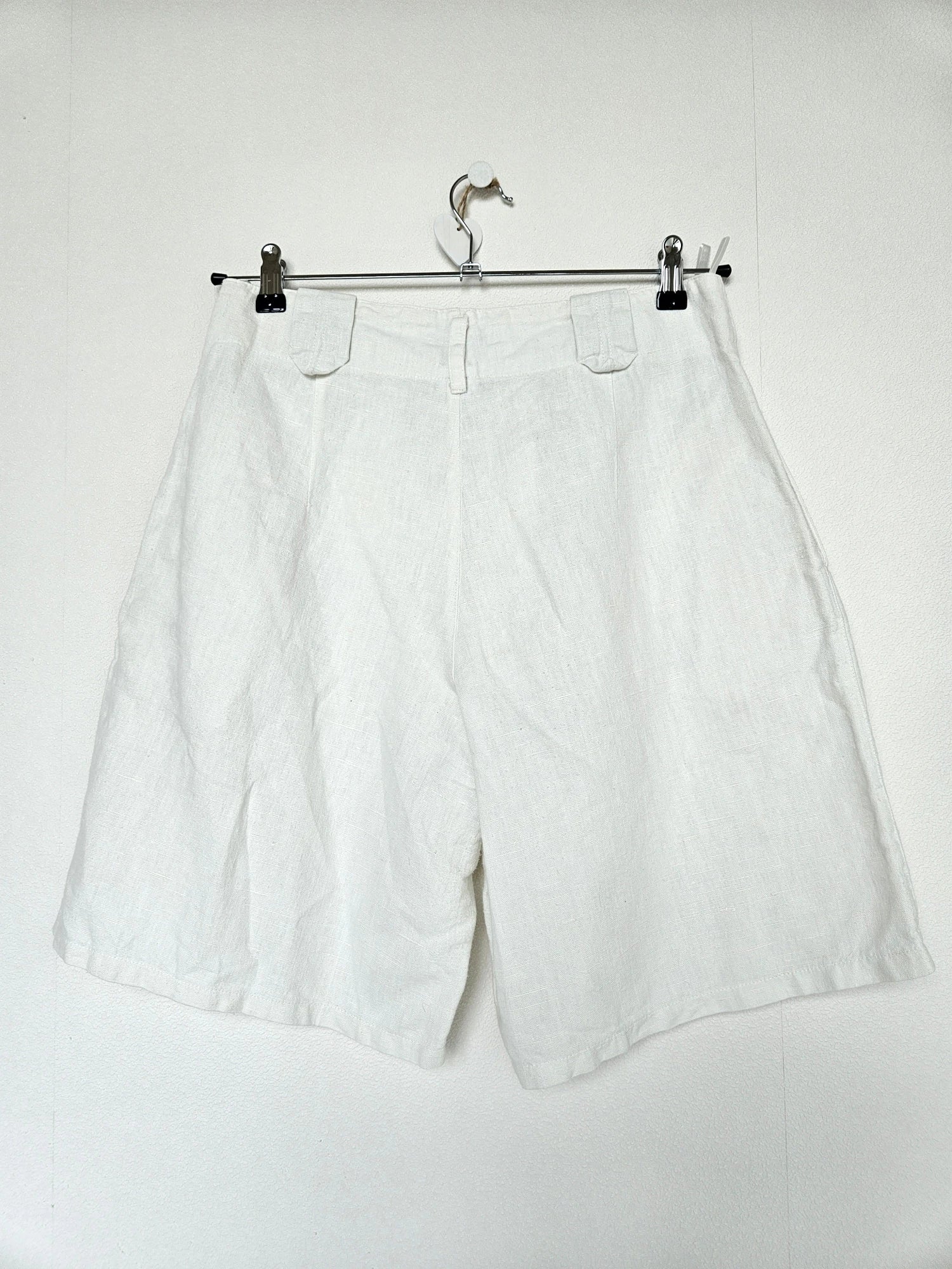 Witte linnen vintage shorts | L