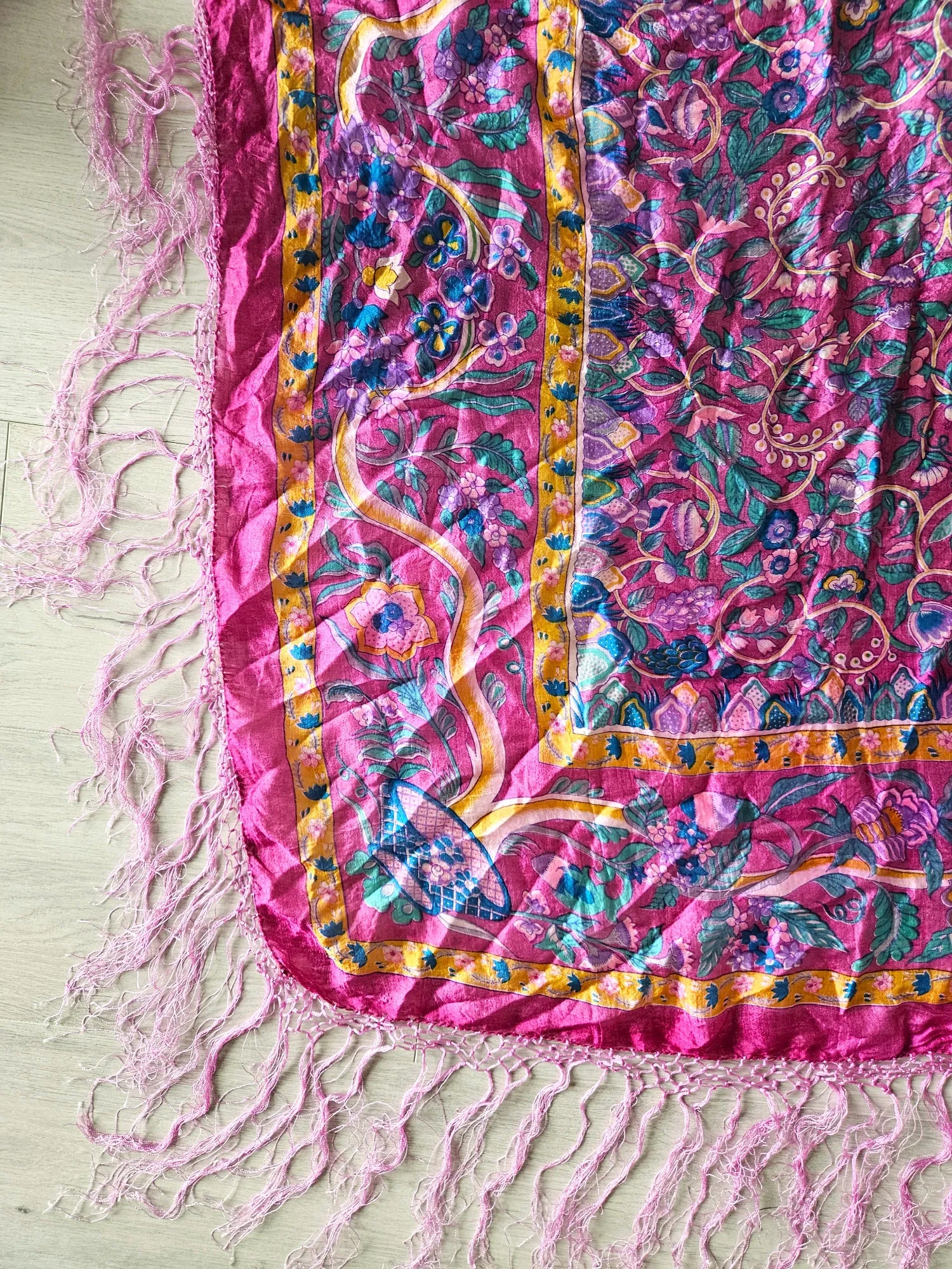 Vintage sjaal Indian Summer - zijde