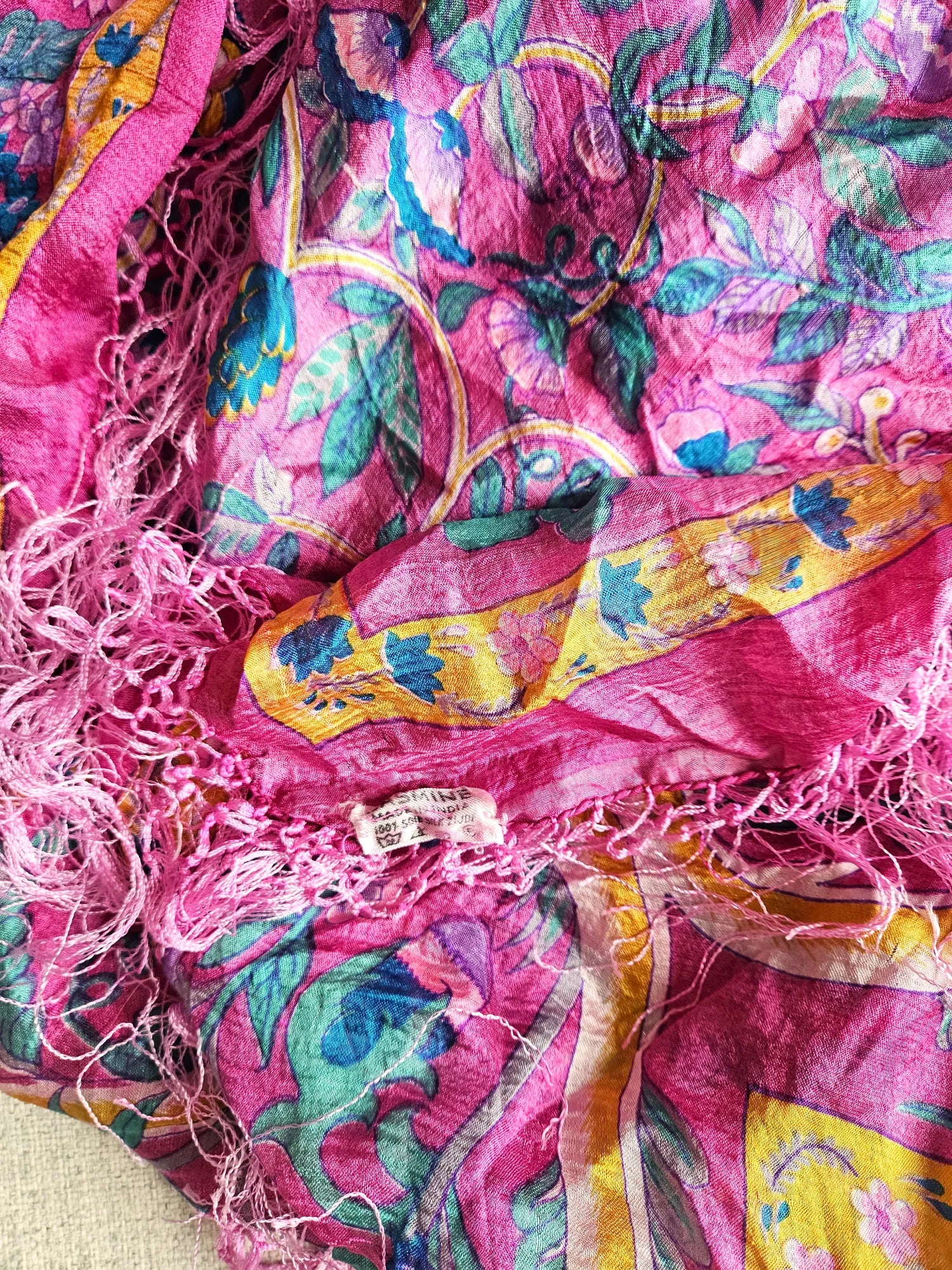 Vintage sjaal Indian Summer - zijde