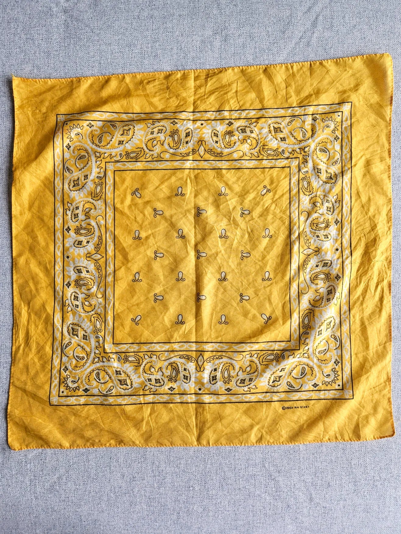 Vintage sjaaltje Yellow Bees