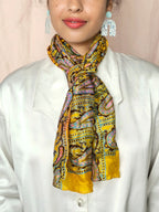 Vintage sjaaltje Indian Flower - zijde