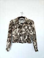 Cropped 70s vintage top van zacht & stretchy katoen | XS