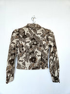 Cropped 70s vintage top van zacht & stretchy katoen | XS