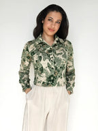 Cropped 70s vintage top van zacht & stretchy katoen | XS