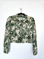 Cropped 70s vintage top van zacht & stretchy katoen | XS