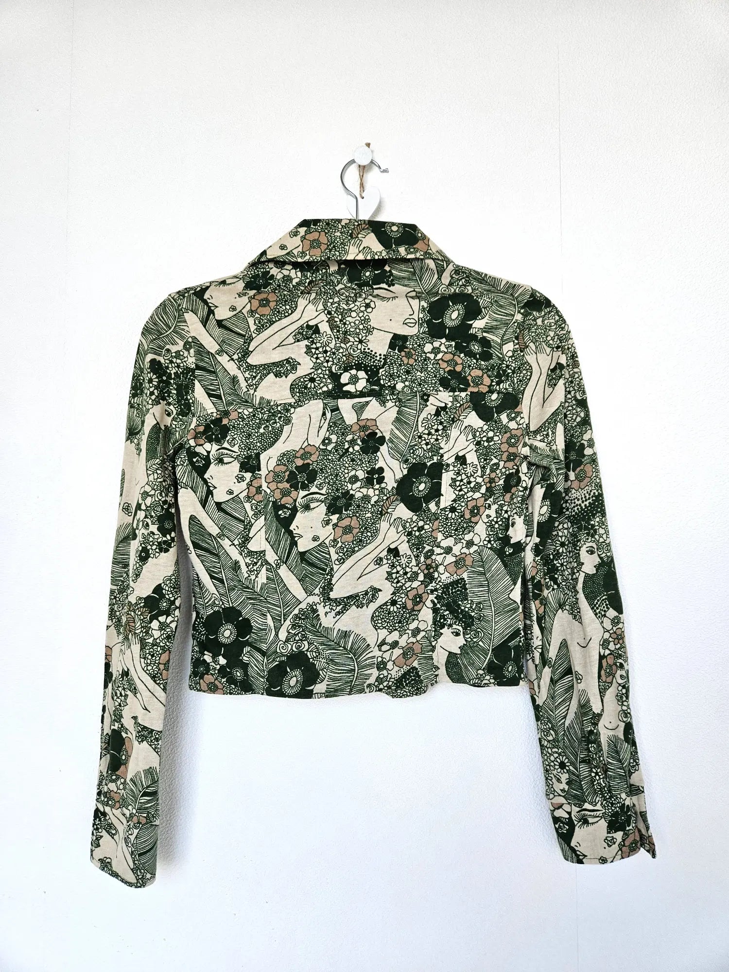 Cropped 70s vintage top van zacht & stretchy katoen | XS
