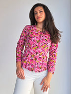 vintage top met rozen