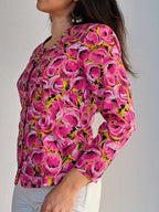 vintage top met rozen