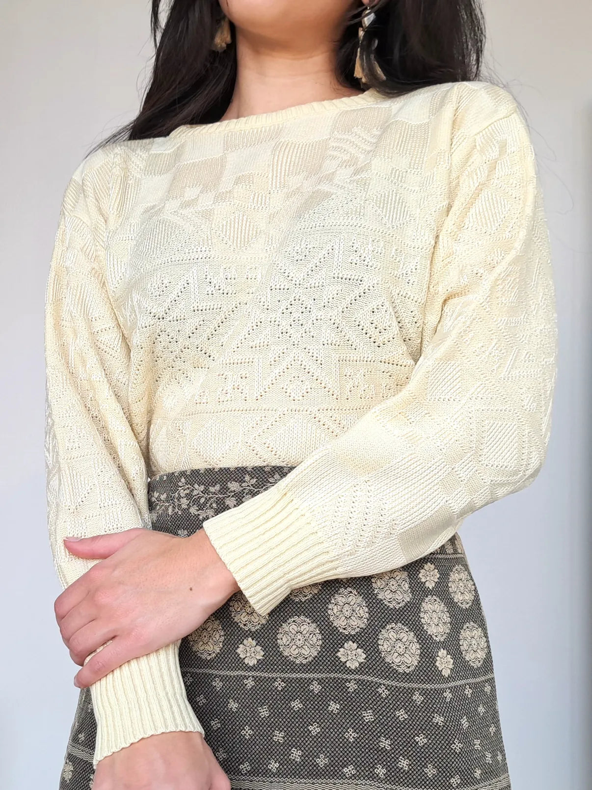 gele vintage trui