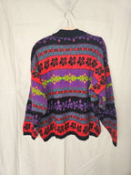 Warme kleurrijke vintage trui | free size