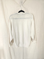 Gebreide vintage trui met vloeiende stroken | XXL