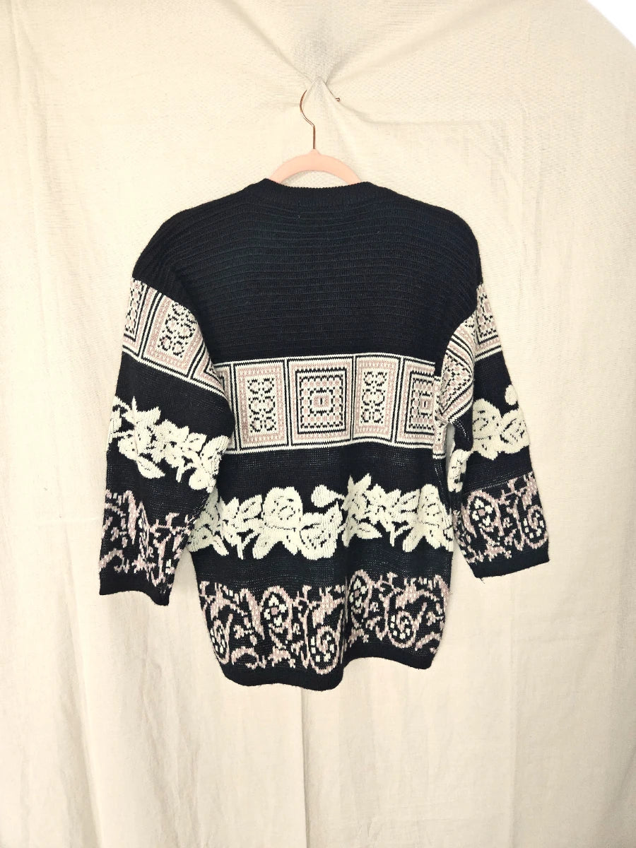 Vintage trui Square Patterns | L