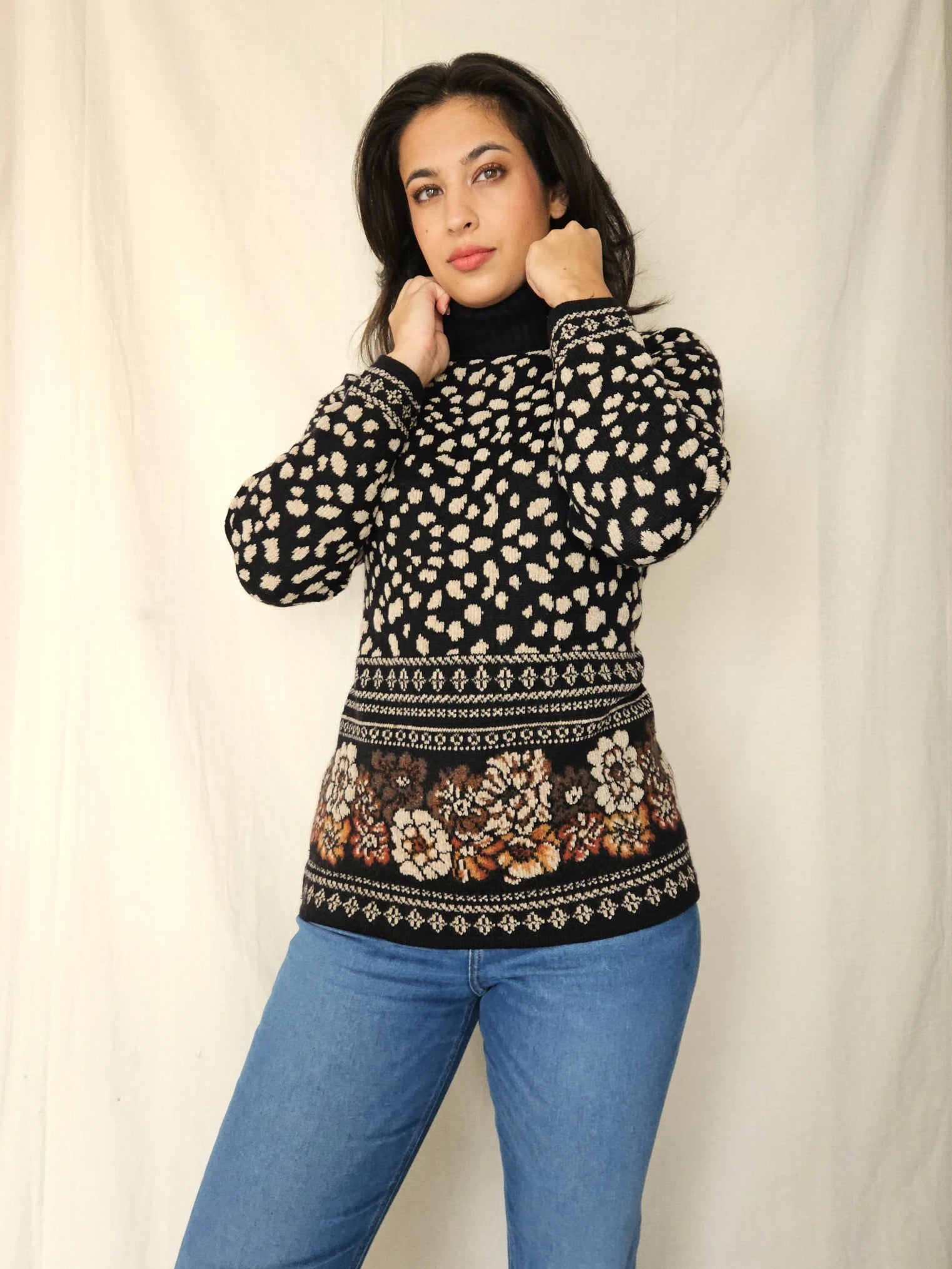 Vintage trui Carpet Diem | M