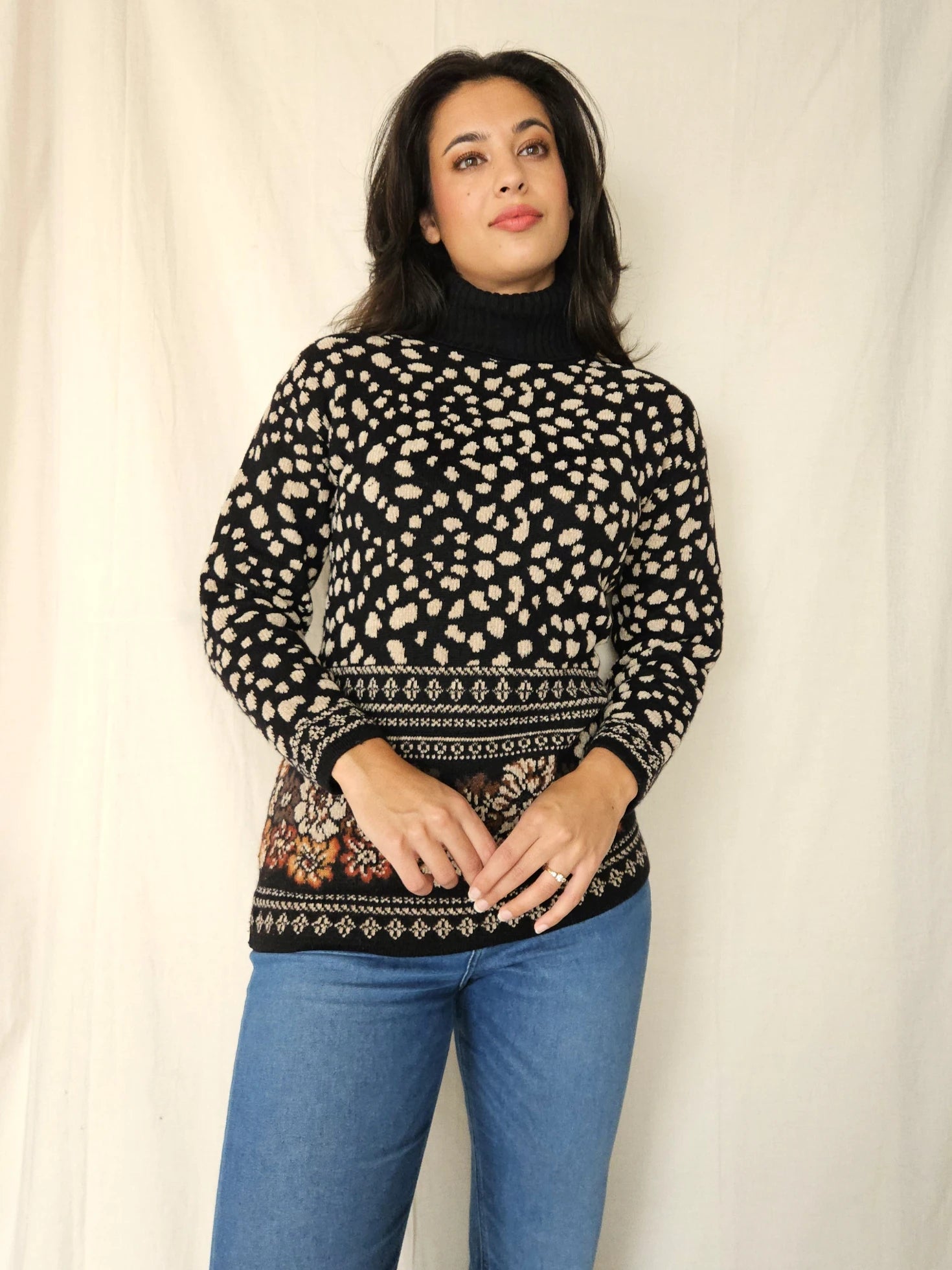 Vintage trui Carpet Diem | M