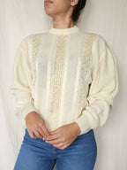 Butter yellow vintage trui | XL