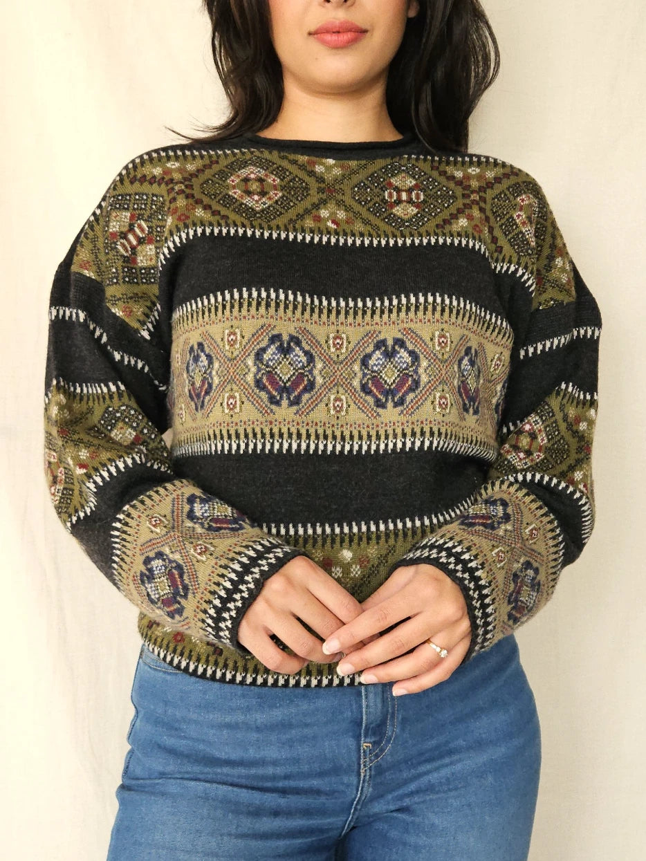 Vintage trui Kaleidoscoop | XXL