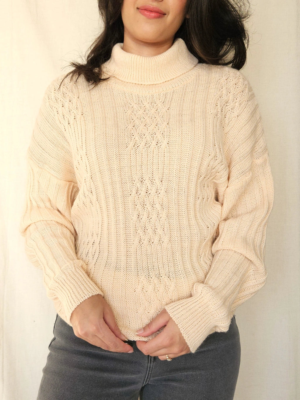 Vintage trui Merino Peach | 3XL