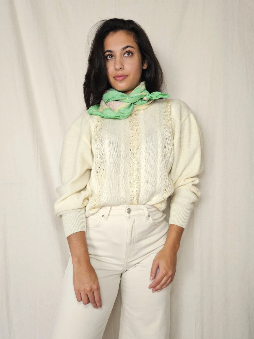 Butter yellow vintage trui | XL