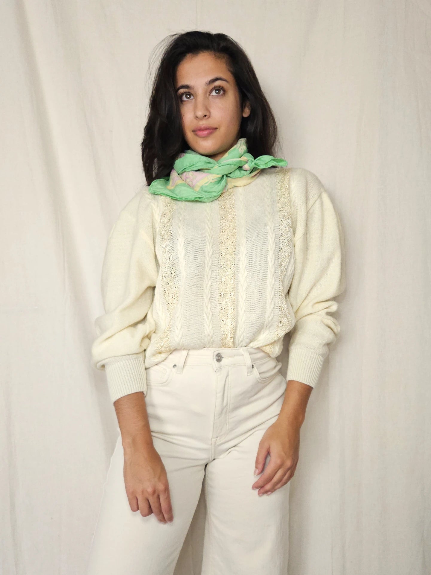 Butter yellow vintage trui | XL