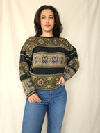 Vintage trui Kaleidoscoop | XXL