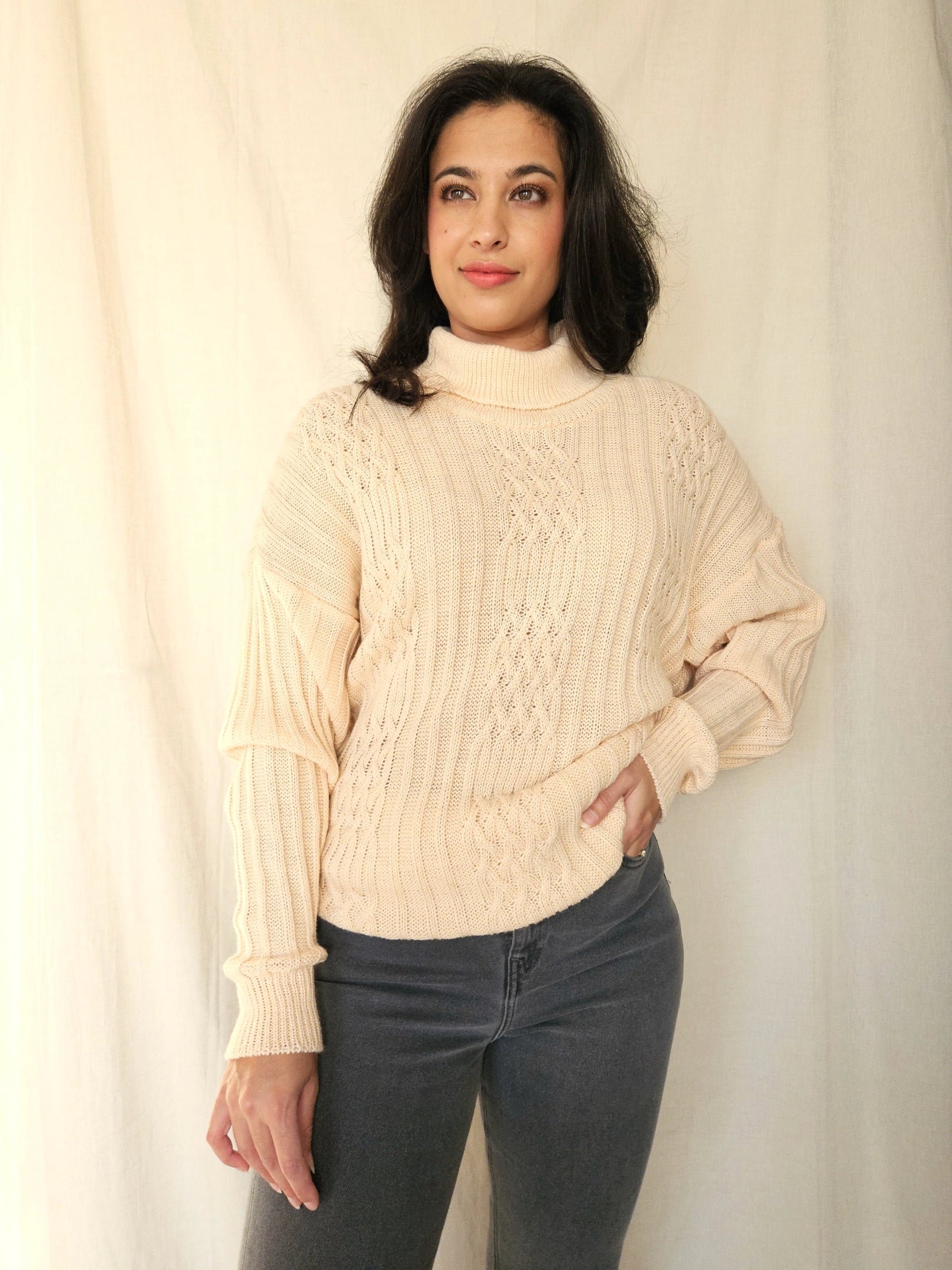 Vintage trui Merino Peach | 3XL