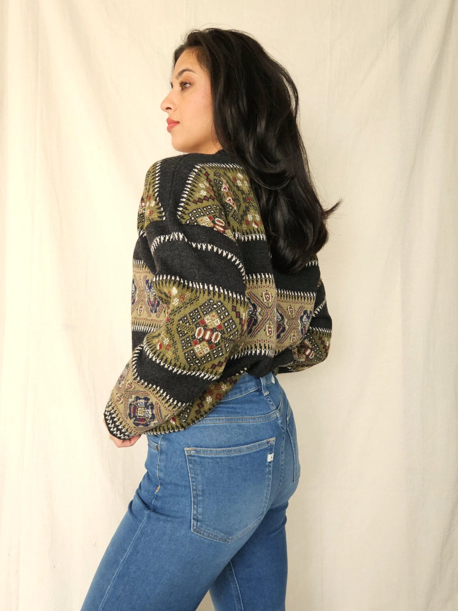 Vintage trui Kaleidoscoop | XXL