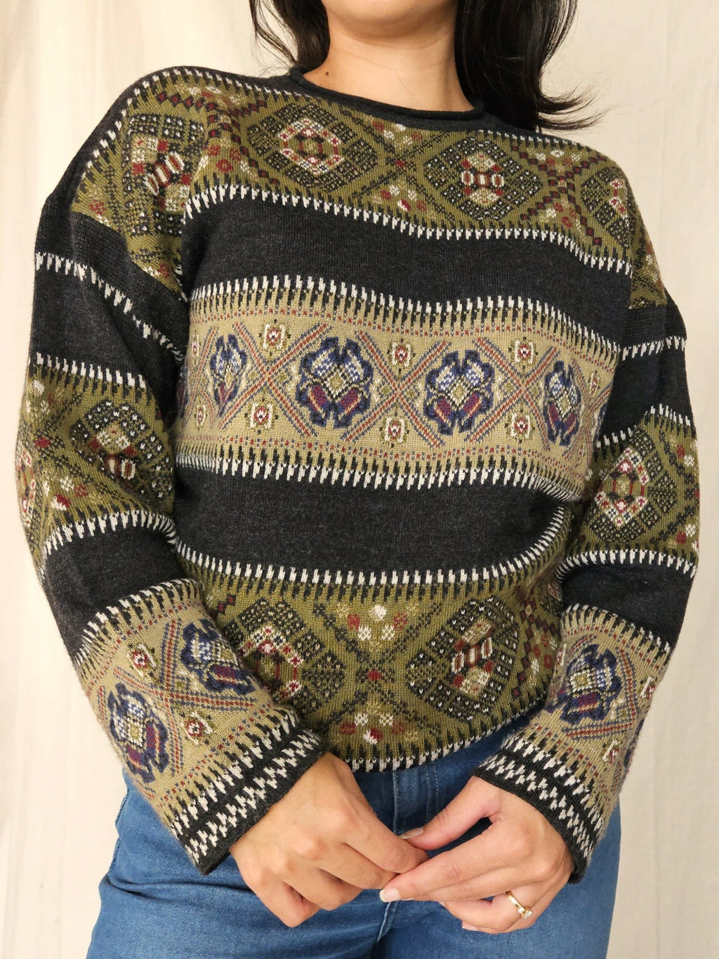 Vintage trui Kaleidoscoop | XXL