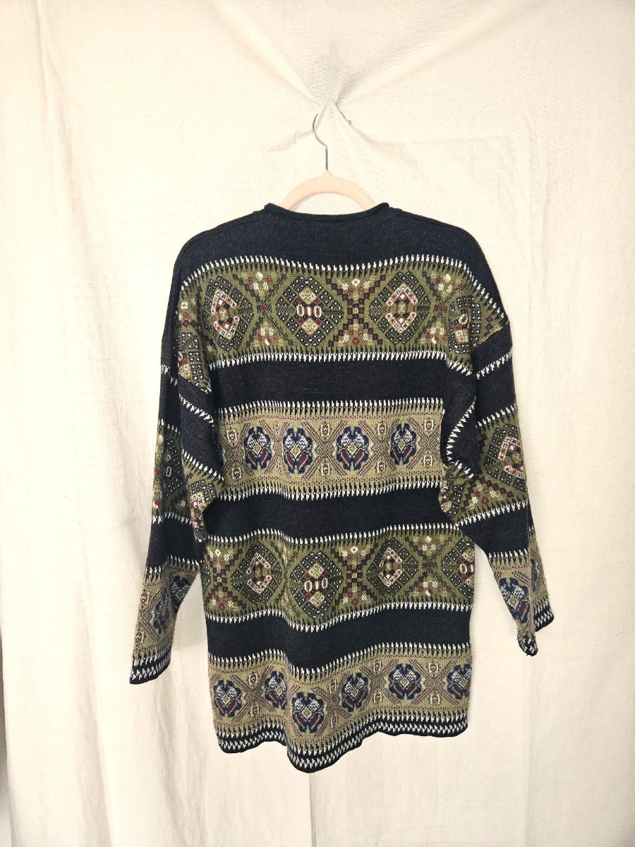 Vintage trui Kaleidoscoop | XXL