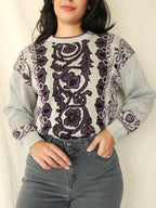 Vintage trui Purple Ivy | M