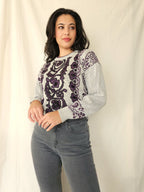 Vintage trui Purple Ivy | M