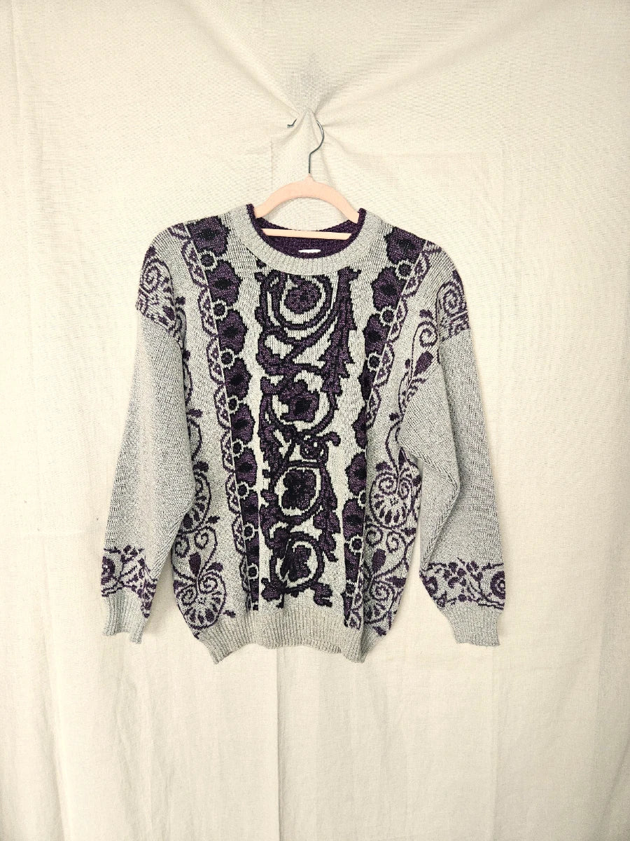 Vintage trui Purple Ivy | M