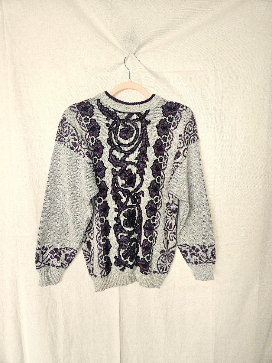 Vintage trui Purple Ivy | M