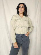 Wollen vintage kabeltrui | 4XL