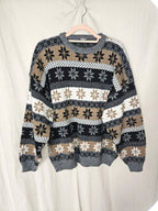 Gebreide snowflake vintage trui | 4XL