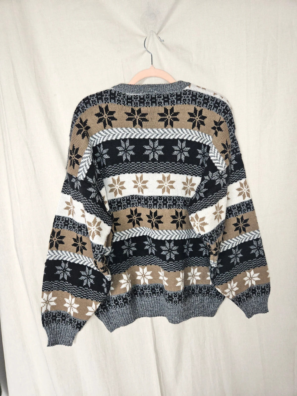 Gebreide snowflake vintage trui | 4XL
