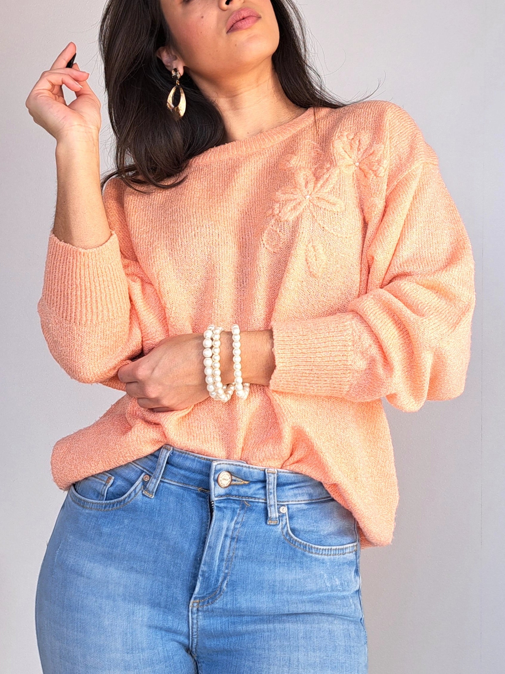 Vintage trui coral | XL