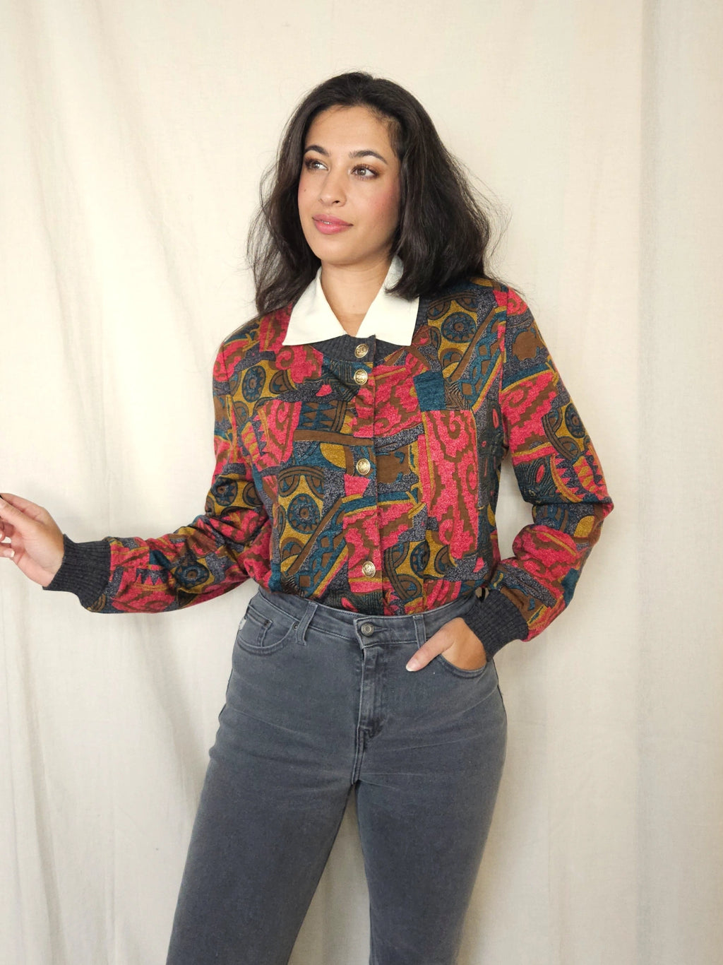 Vintage vestje met knopen | S/M