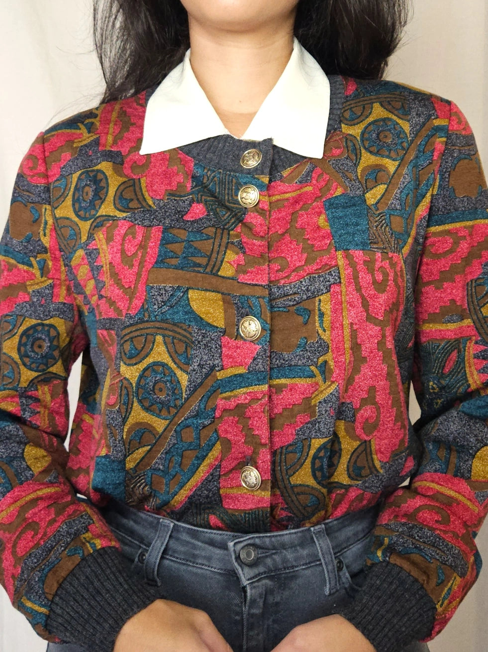 Vintage vestje met knopen | S/M