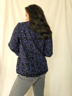 Vintage vest Purple Roses | S